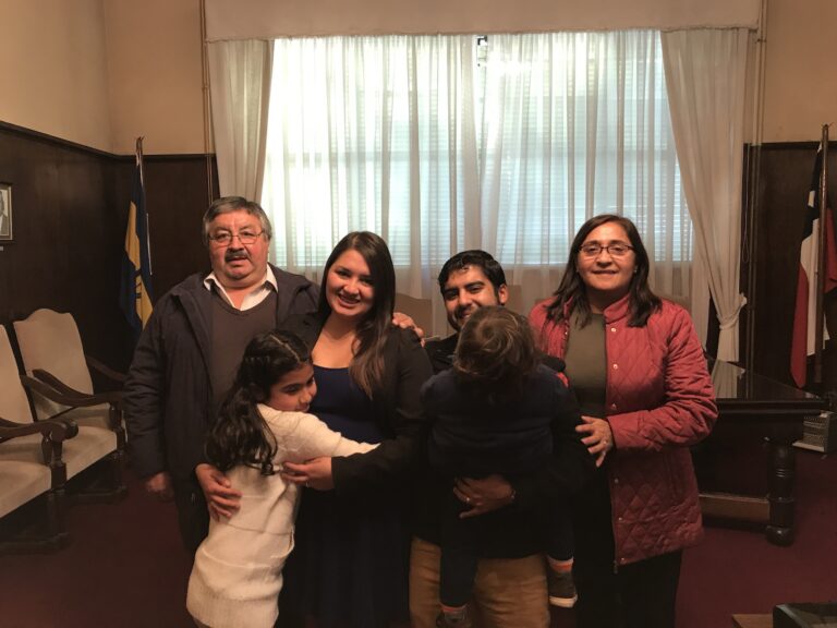 Viviana Garcés y familia