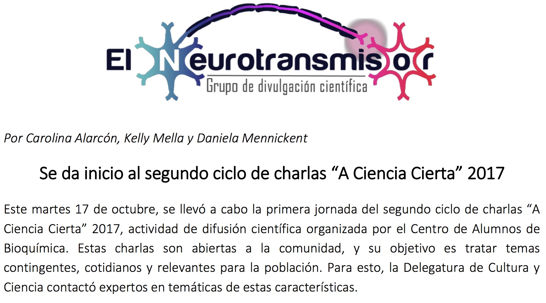 Reportaje: «A Ciencia Cierta»