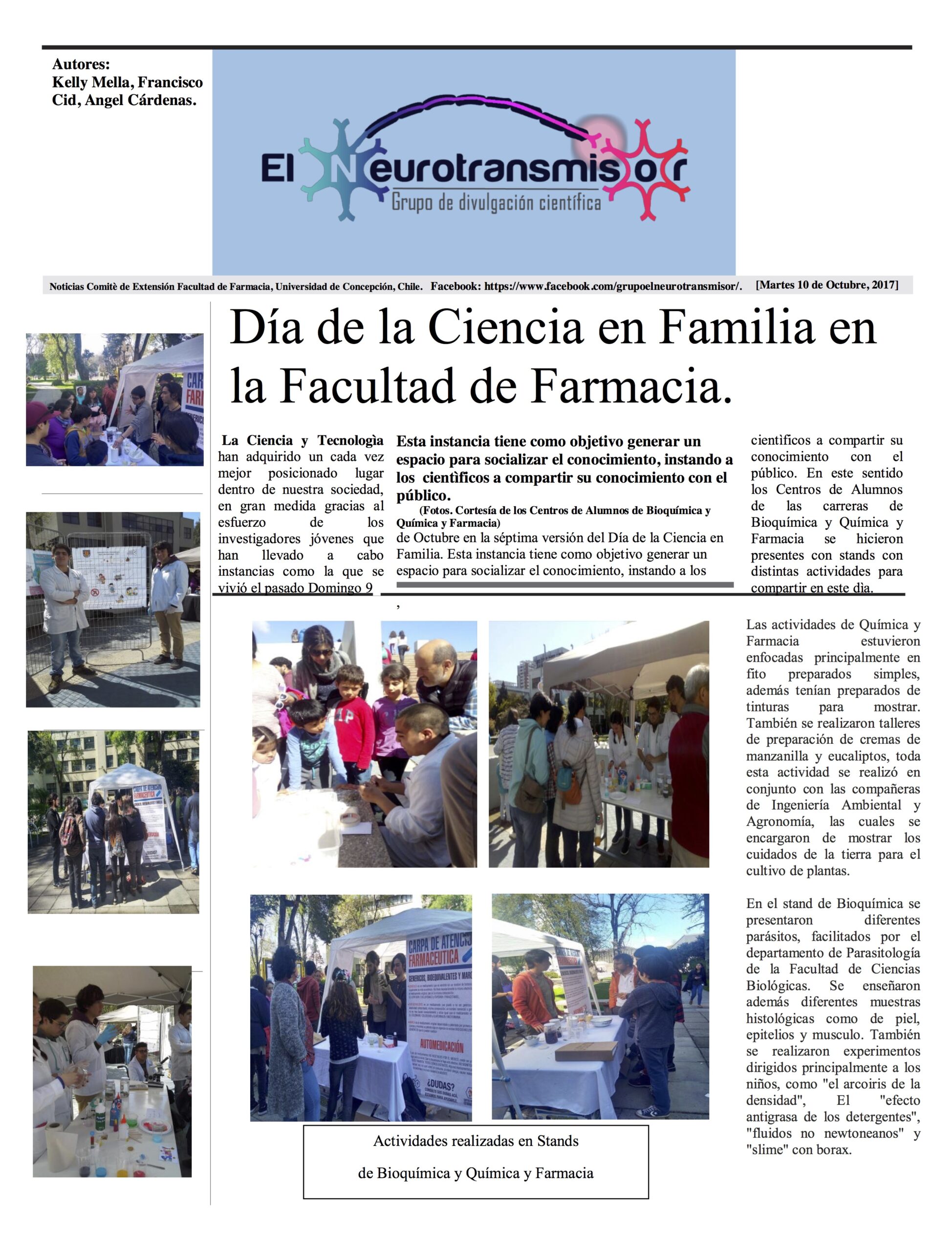 Reportaje: Día de la Ciencia en Familia en la Facultad de Farmacia.