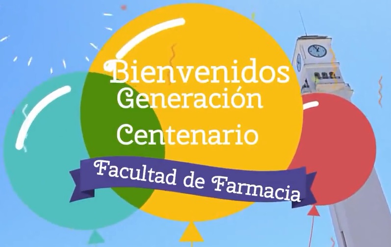 Estudiantes de la Facultad de Farmacia saludan en el Centenario