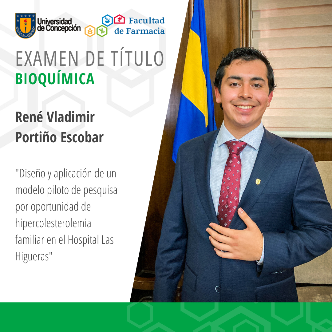 René Vladimir Portiño Escobar obtiene su título de Bioquímico