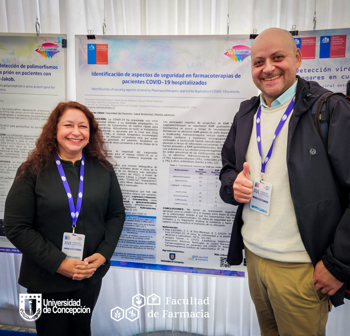 Profesores Berta Schulz y Claudio Müller presentaron en las XVI Jornadas Científicas del Instituto de Salud Pública