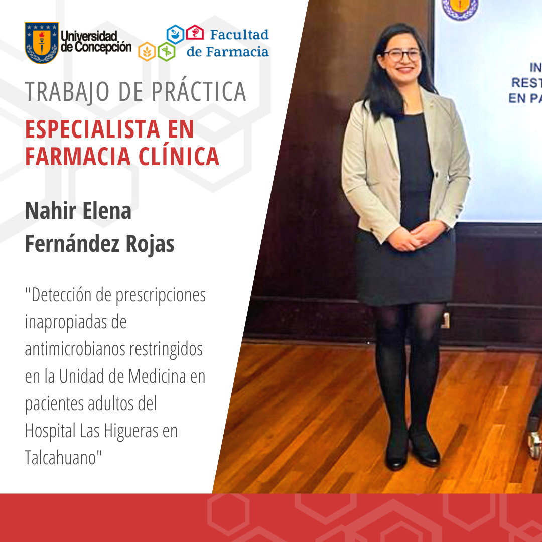 Nahir Elena Fernández Rojas se graduó de Especialista en Farmacia Clínica