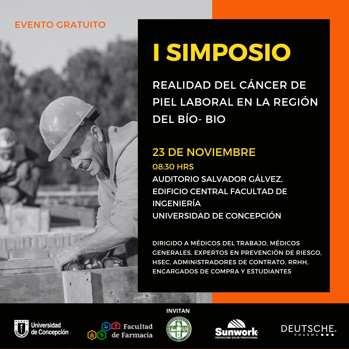 Te invitamos al I Simposio Realidad del cáncer de piel laboral en la Región del Bío-Bío