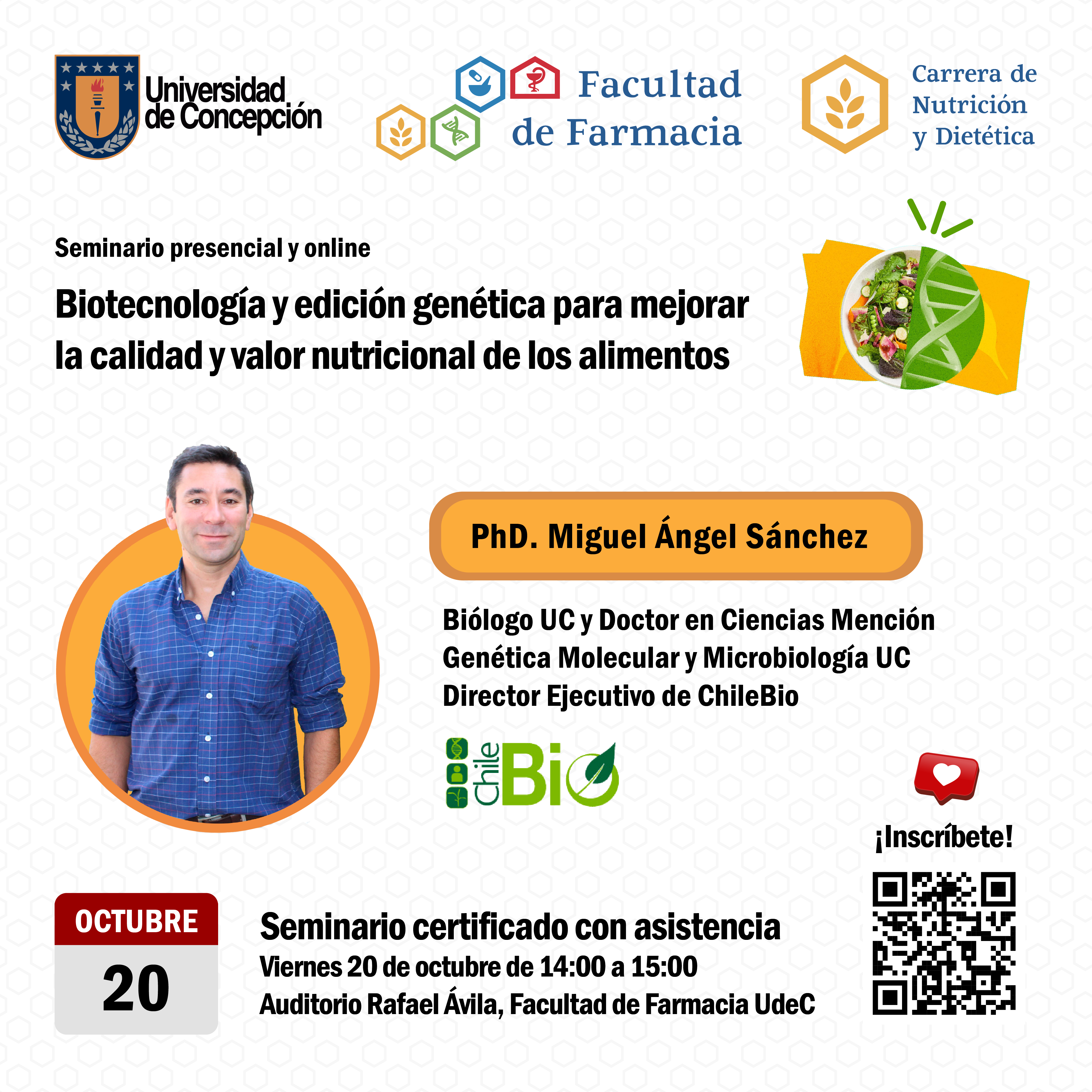 Seminario «Biotecnología y edición genética para mejorar la calidad y valor nutricional de los alimentos»